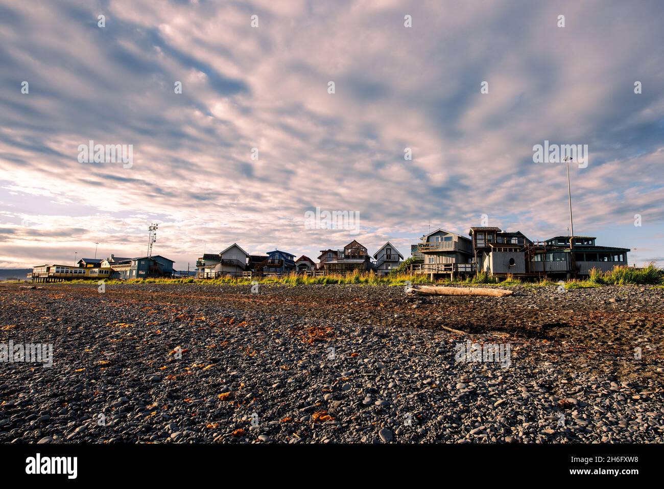 Landscape of Homer Spit beach - Alaska - USA Stock Photo