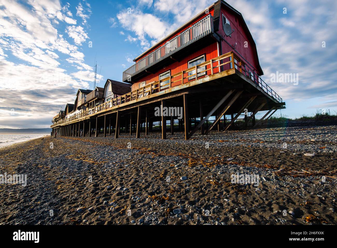 Landscape of Homer Spit beach - Alaska - USA Stock Photo