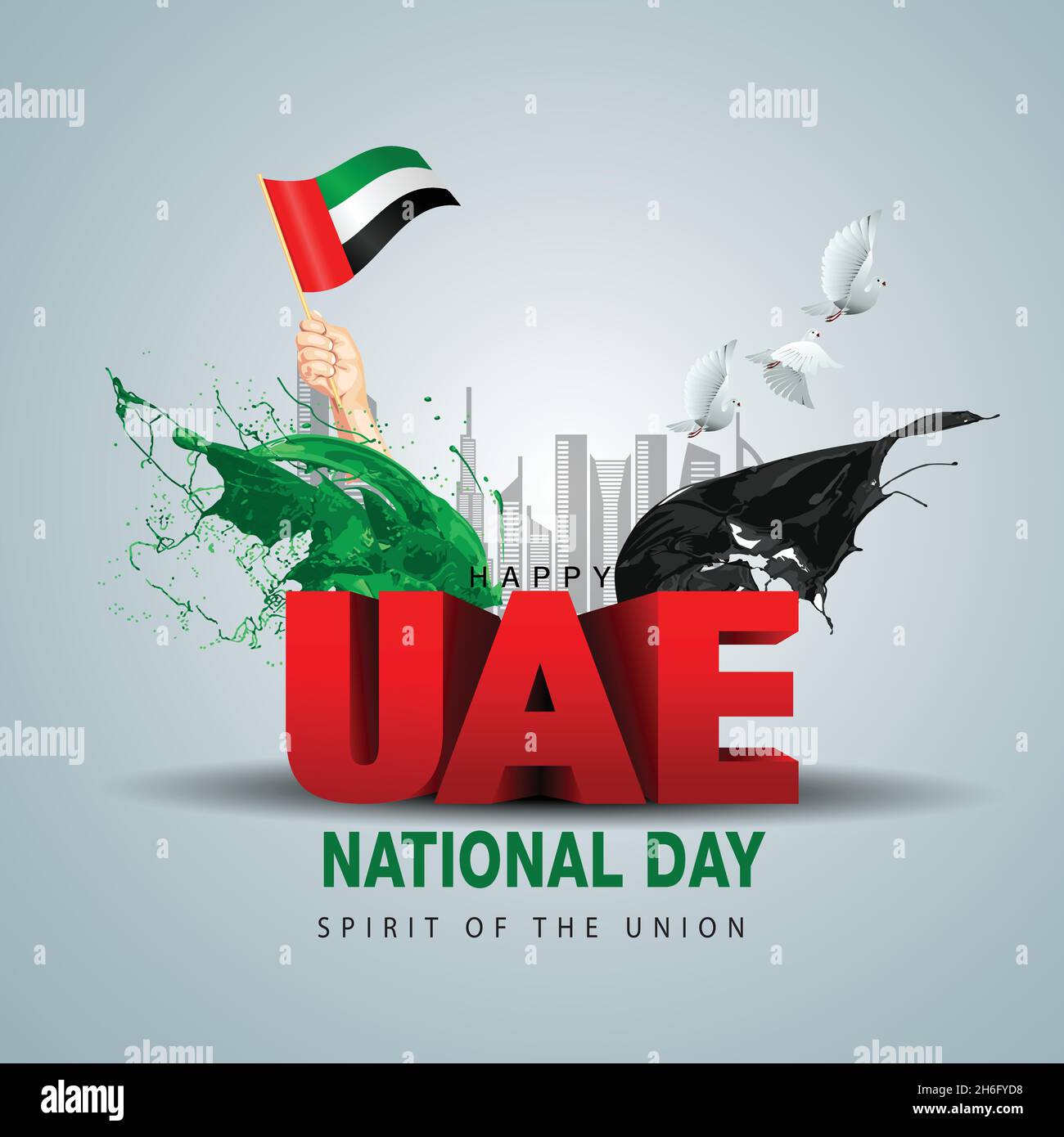happy national day UAE greetings. vector illustration design Stock Vector  Image & Art - Alamy