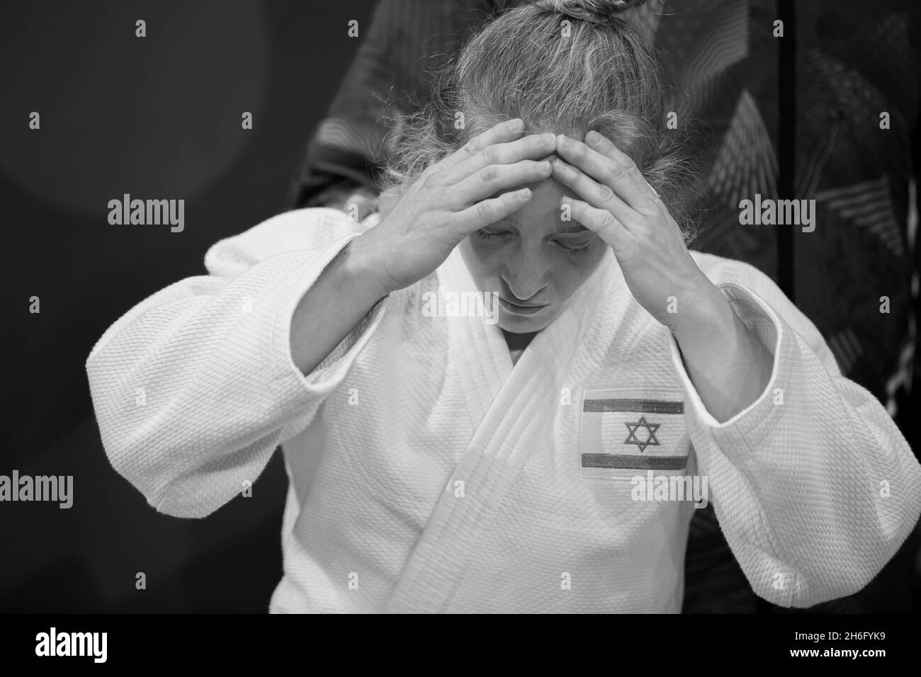 JULY 24th, 2021 - TOKYO, JAPAN: Shira RISHONY of Israel (white) ahead of Judo Women -48 kg Bronze Medal Contest at the Tokyo 2020 Olympic Games (Photo Stock Photo