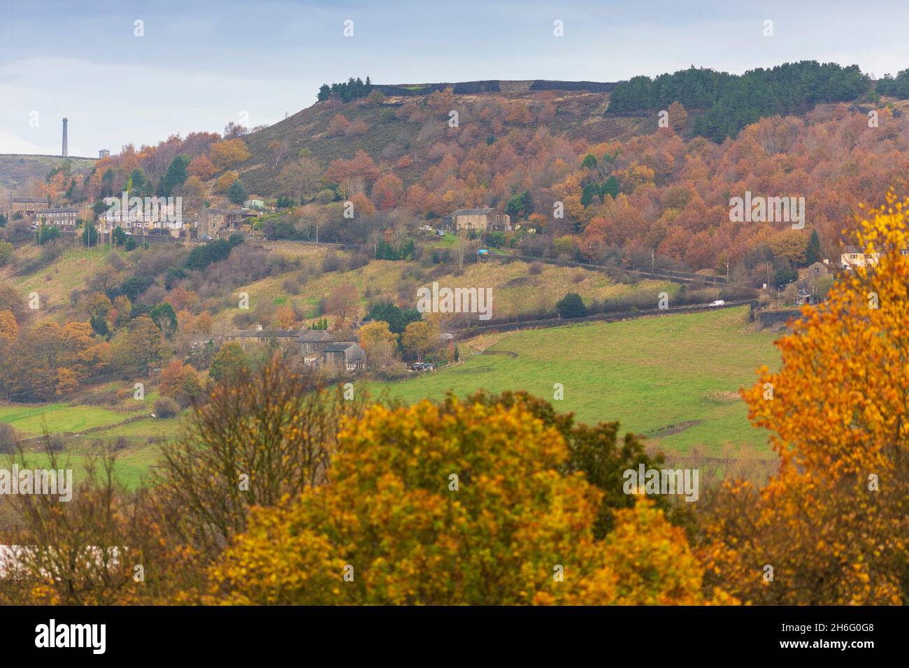 The autumn colours in the Shibden valley, Calderdale , West Yorkshire