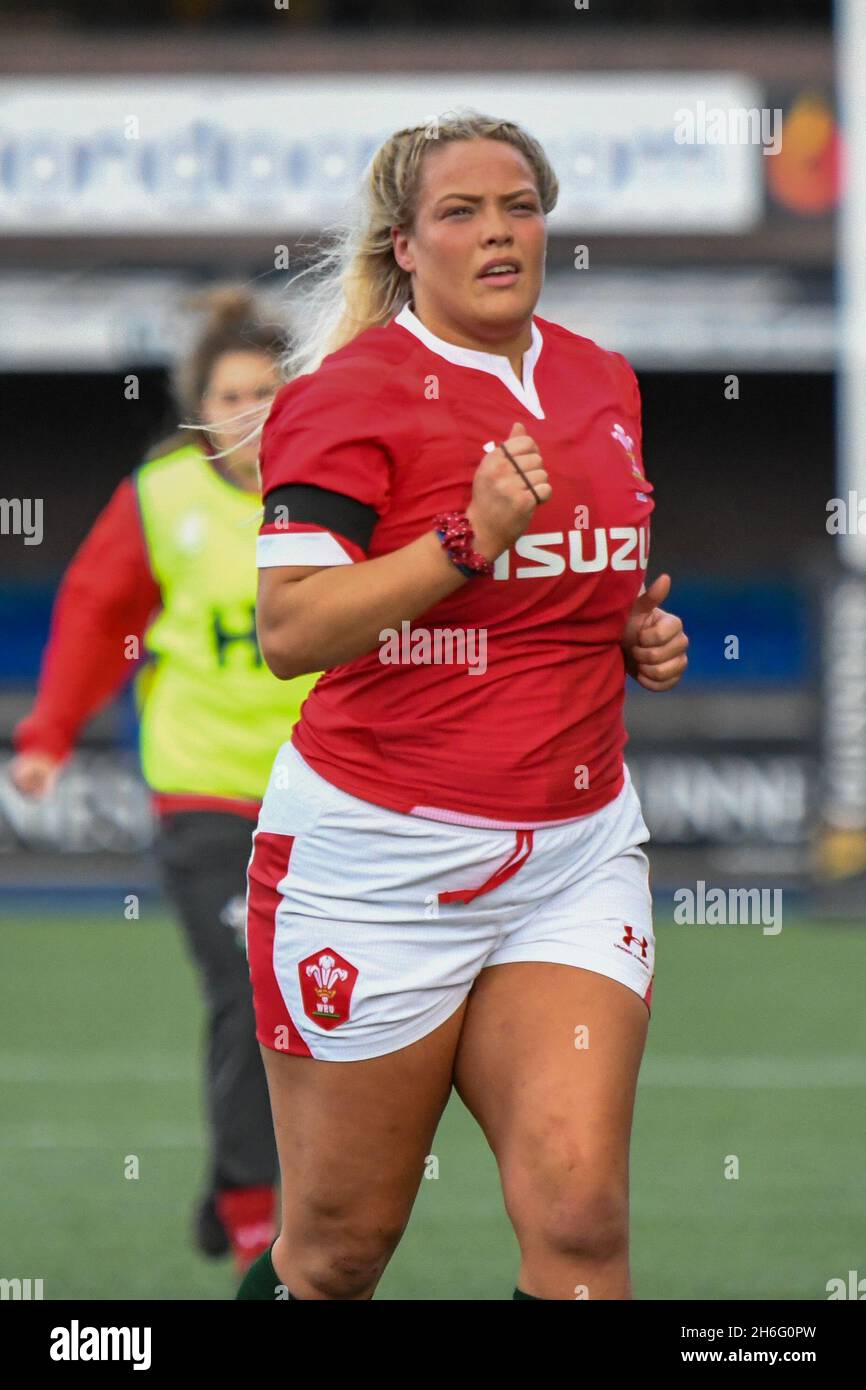 Cardiff, Wales. 23 February, 2020. Kelsey Jones of Wales during the Women's Six Nations Championship match between Wales and France at Cardiff Arms Park in Cardiff, Wales, UK on 23, February 2020. Credit: Duncan Thomas/Majestic Media/Alamy Live News. Stock Photo