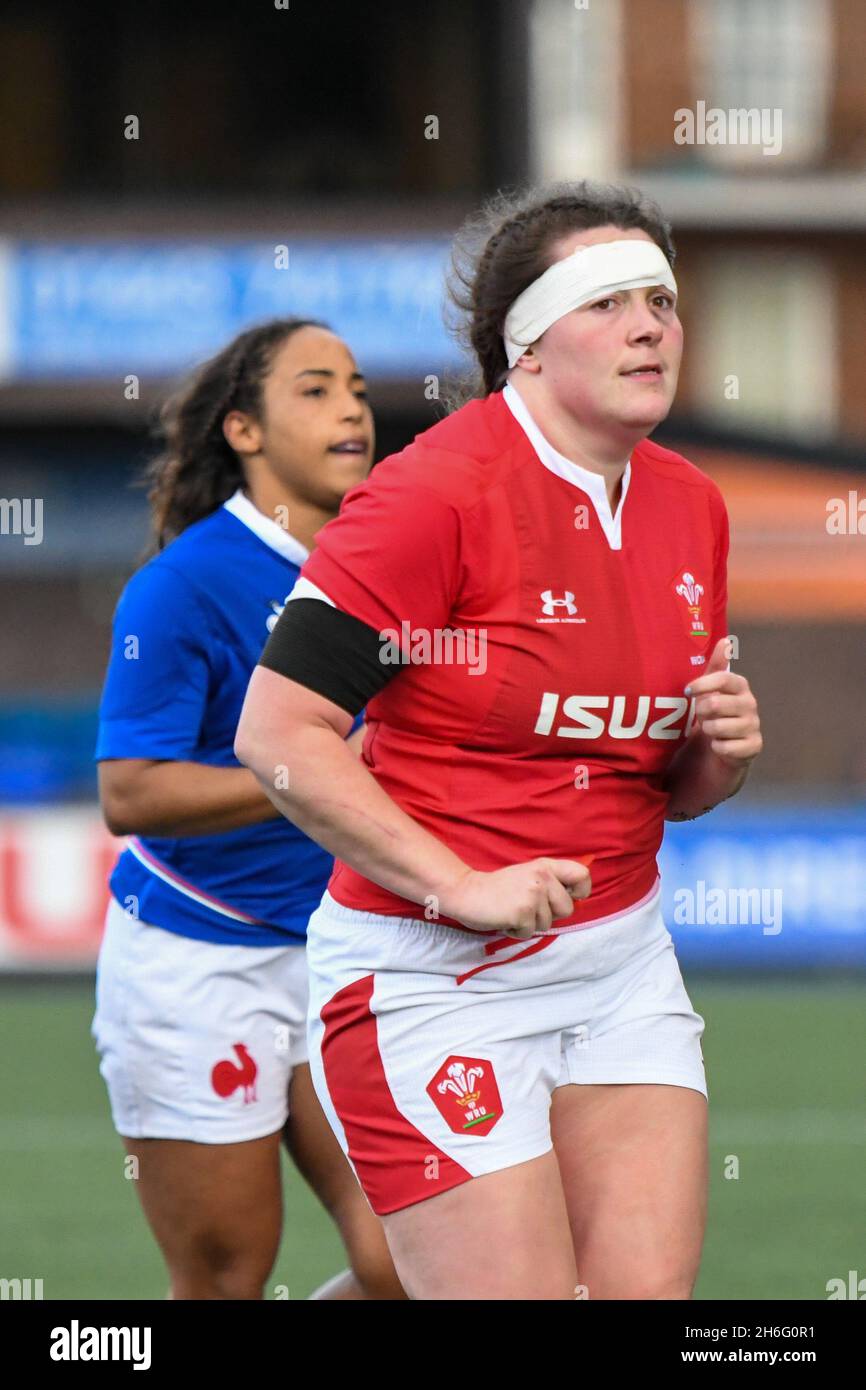 Cardiff, Wales. 23 February, 2020. Cerys Hale of Wales during the Women's Six Nations Championship match between Wales and France at Cardiff Arms Park in Cardiff, Wales, UK on 23, February 2020. Credit: Duncan Thomas/Majestic Media/Alamy Live News. Stock Photo