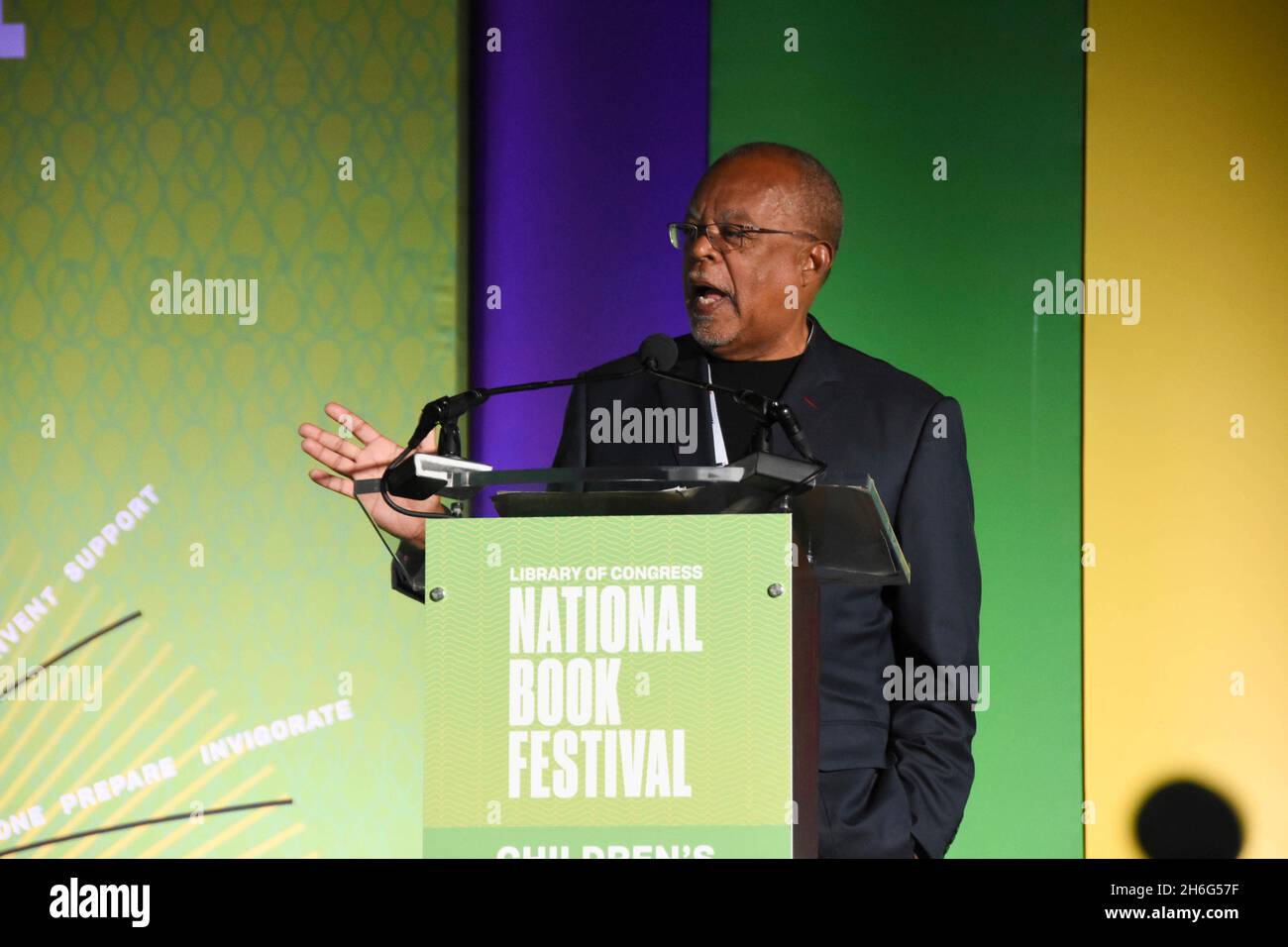 Washington, United States of America. 31 August, 2019. Author Henry Louis Gates Jr. speaks at the National Book Festival on the green stage, August 31, 2019. Photo by Shawn Miller/Library of Congress. Credit: David Rice/Library of Congress/Alamy Live News Stock Photo