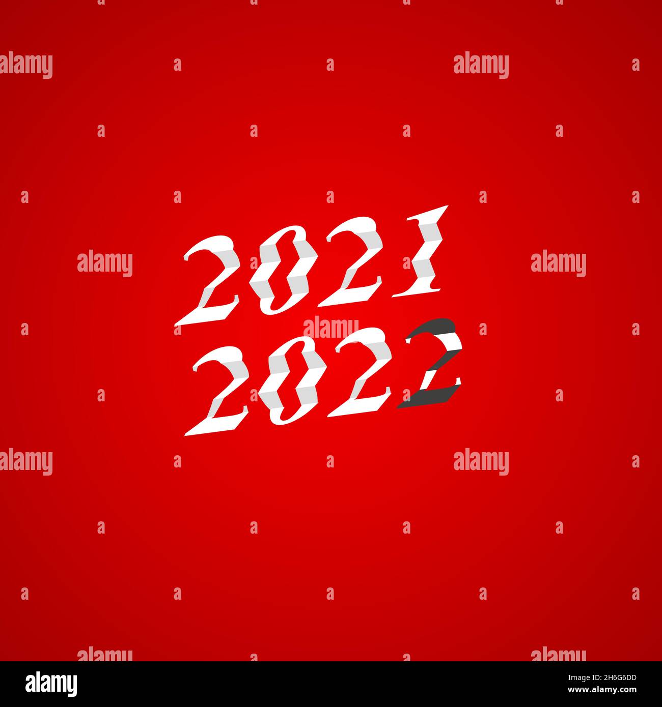Numbers of the year 20212022 mosaic effect for holiday banner, poster