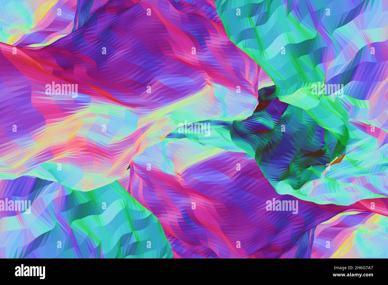 Abstract colorful background with random shaped wavy triangular surface ...