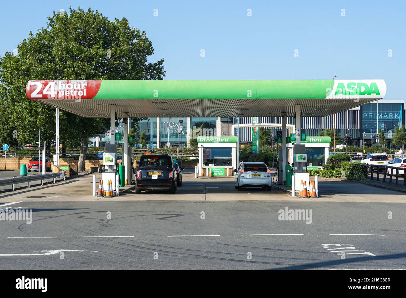 Asda petrol station forecourt in London, England, United Kingdom, UK Stock Photo