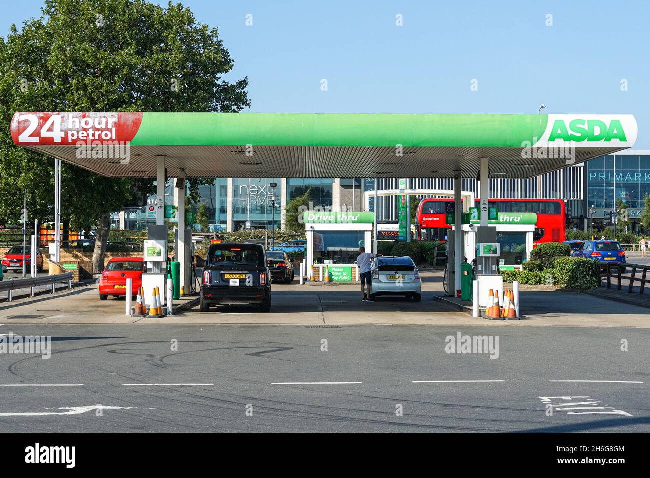 Asda petrol station forecourt in London, England, United Kingdom, UK Stock Photo