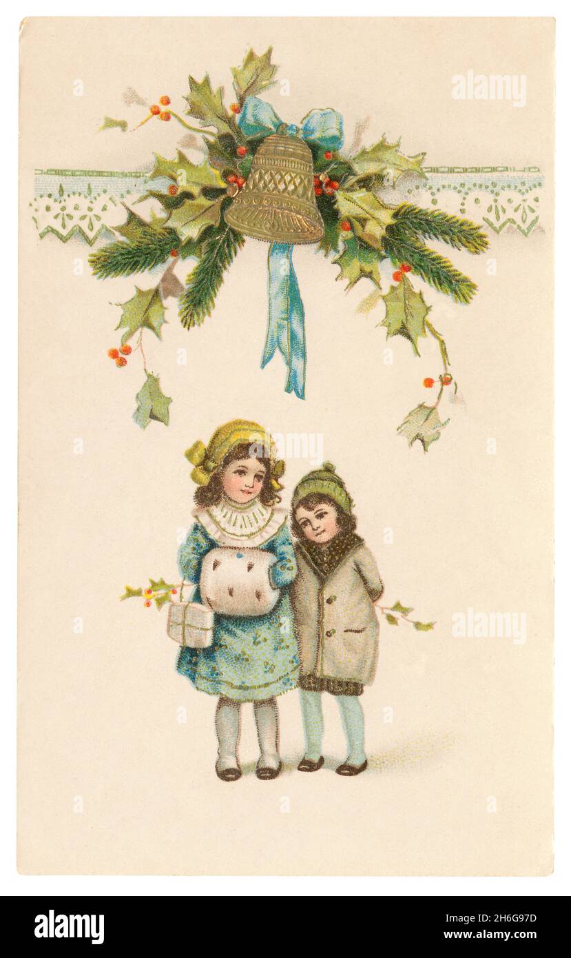 Vintage Victorian Children Christmas Time CH-4011 Postcard Pack 24 pcs 