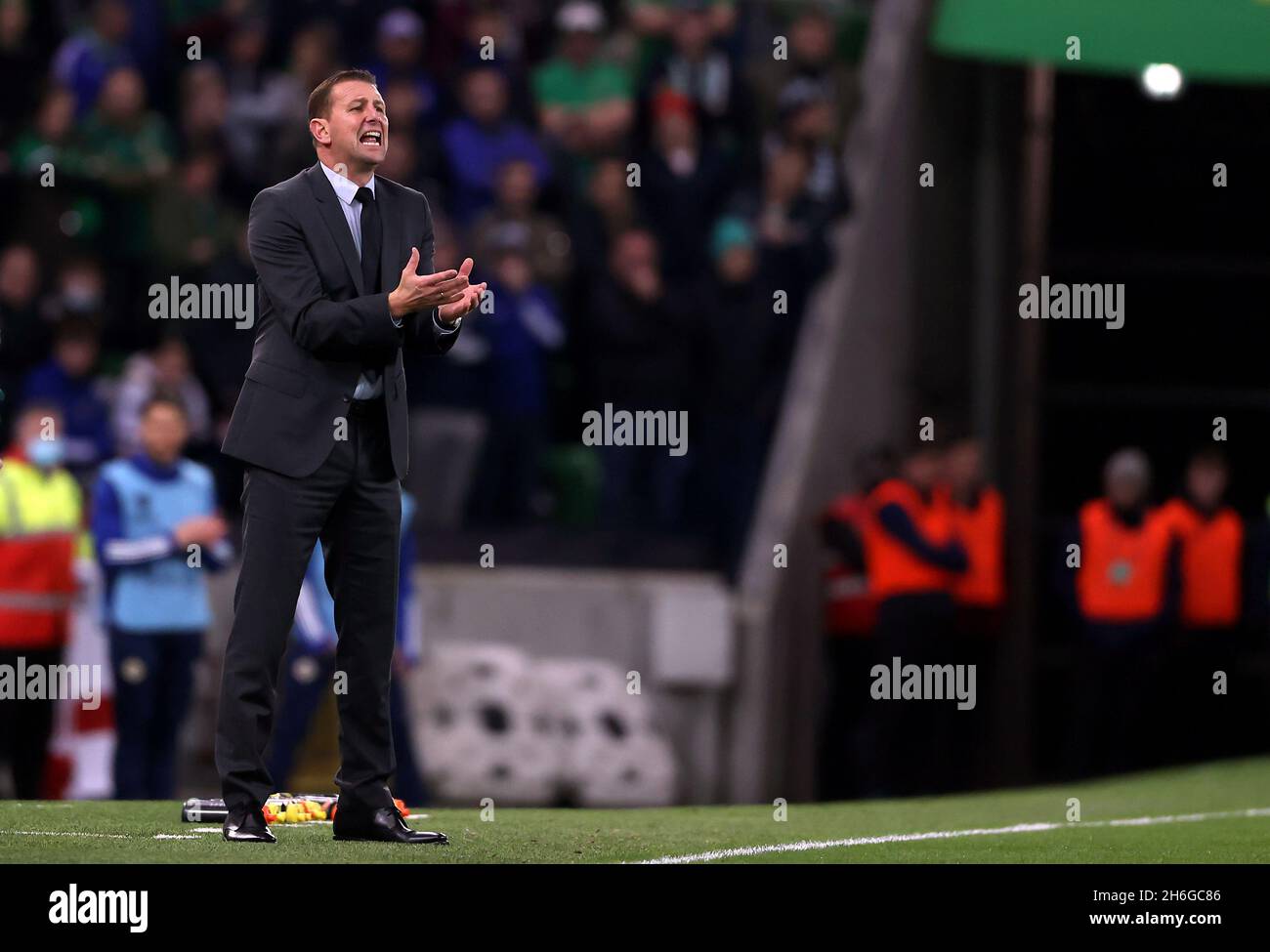 Northern Ireland manager Ian Baraclough on the touchline during the ...