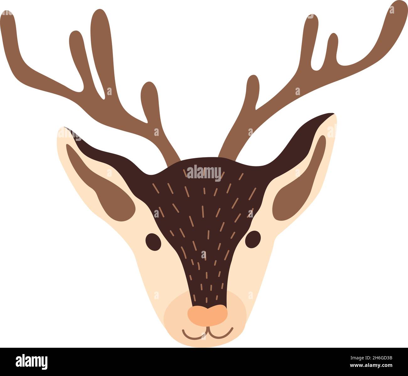 Deer head vector illustration Stock Vector Image & Art - Alamy