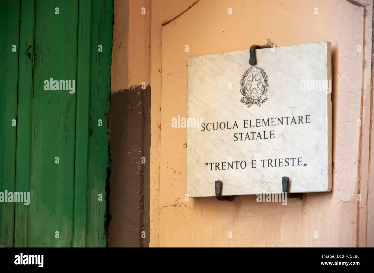 Scuola Elementare Statale Rome Italy Stock Photo