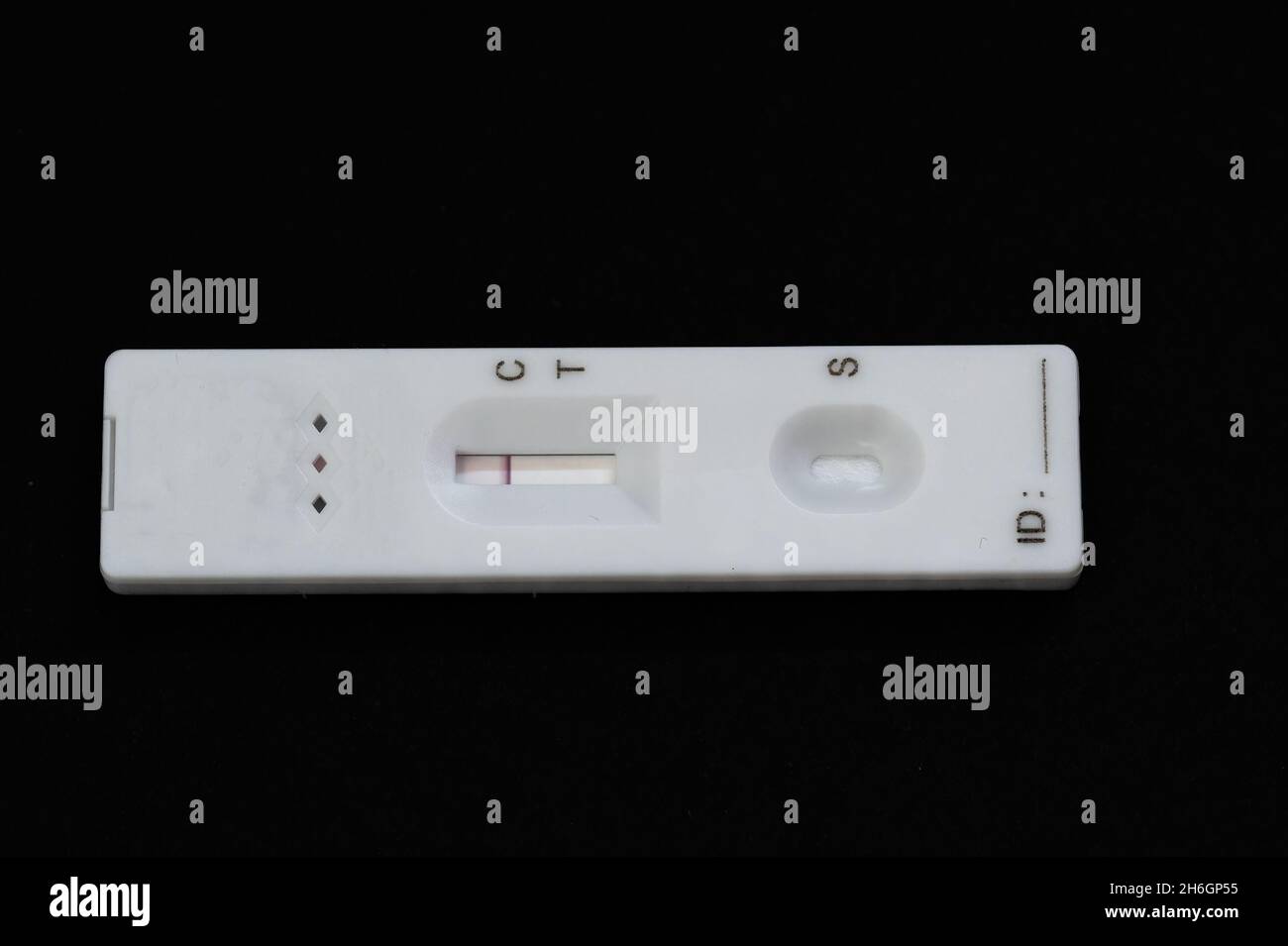 A Covid19 Rapid Lateral Flow Test showing a negative result (antigen
