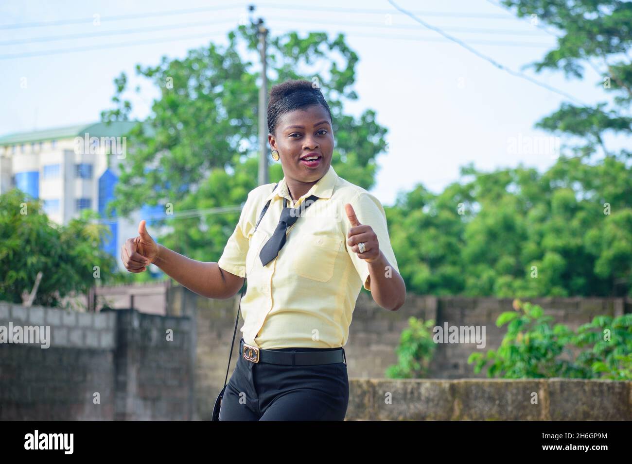 African student uniform outside hi-res stock photography and images - Alamy