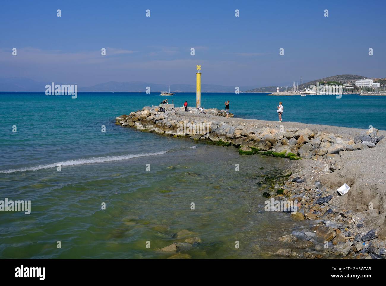 Waterfront in Kusadasi, Turkey, a Cruise Ship Stop for Ephesus Stock Photo