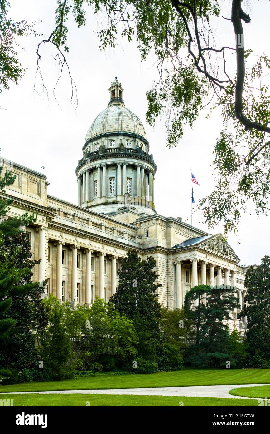 The state capitol building at Frankfort Kentucky KY Stock Photo