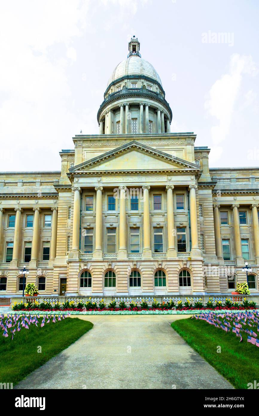 The state capitol building at Frankfort Kentucky KY Stock Photo