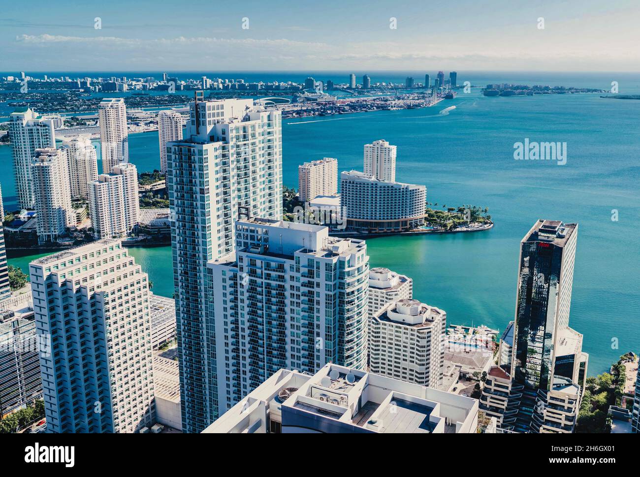 Brickell Miami Florida views skyline Stock Photo