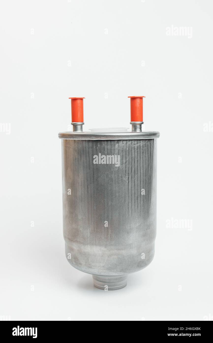 fuel filter for diesel engine isolated on white background Stock Photo