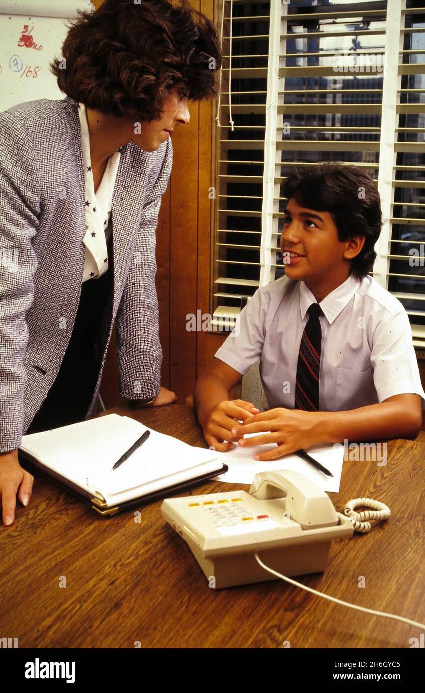 Woman interviewing teen job applicant hi-res stock photography and ...