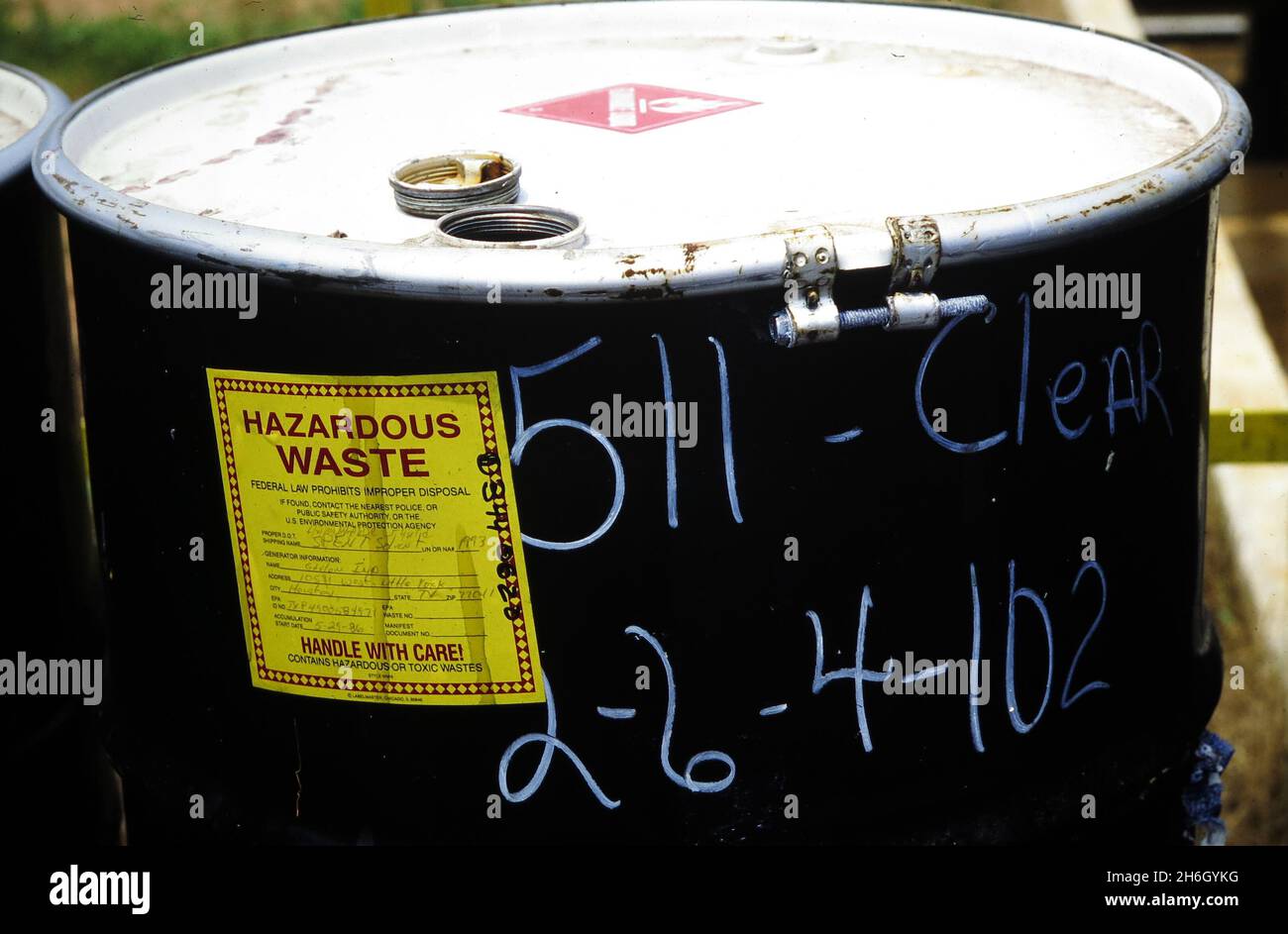 East Texas USA, June 1986 Privately owned hazardous waste facility for