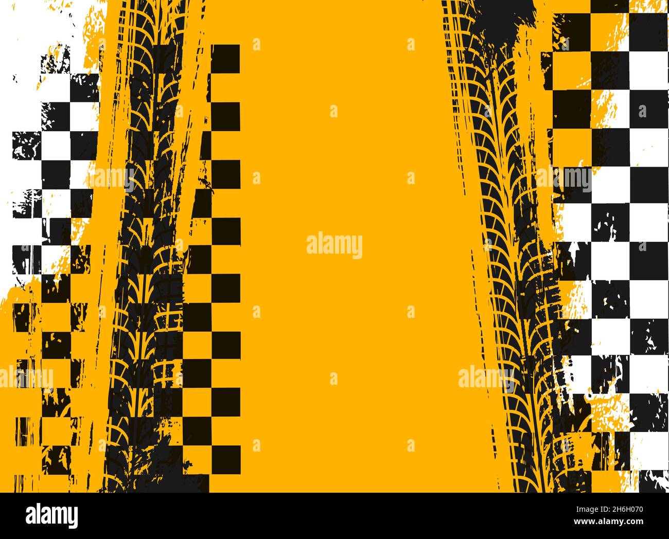 Motor racing yellow flag Stock Vector Images Alamy