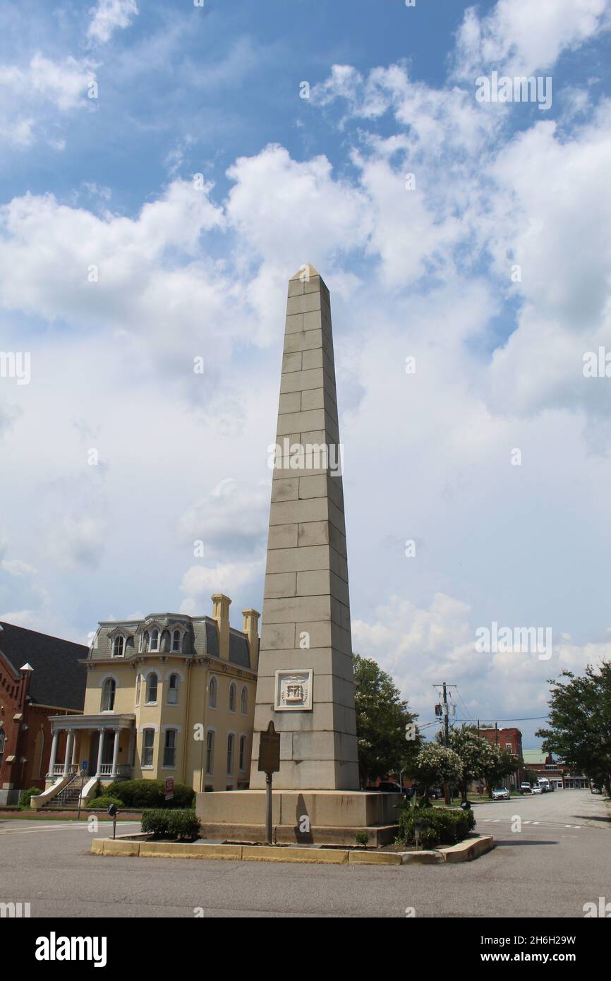 Signers Monument honoring the Declaration of Independence in Augusta, Georgia Stock Photo