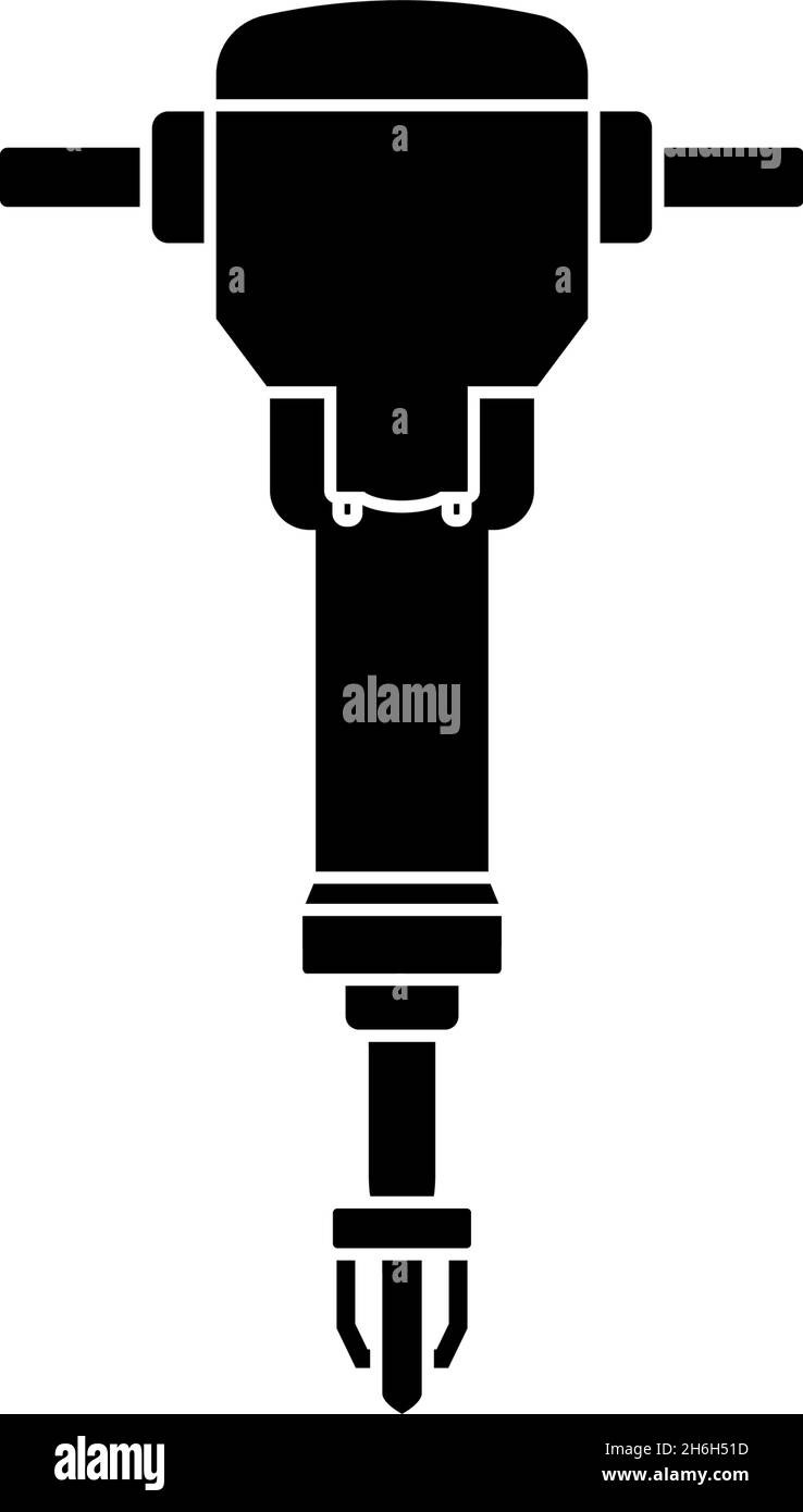 Jack hammer icon design template vector isolated illustration Stock