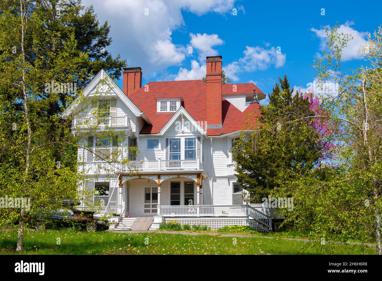 Amos Adams House is a Queen Anne style historic house built in 1888 at