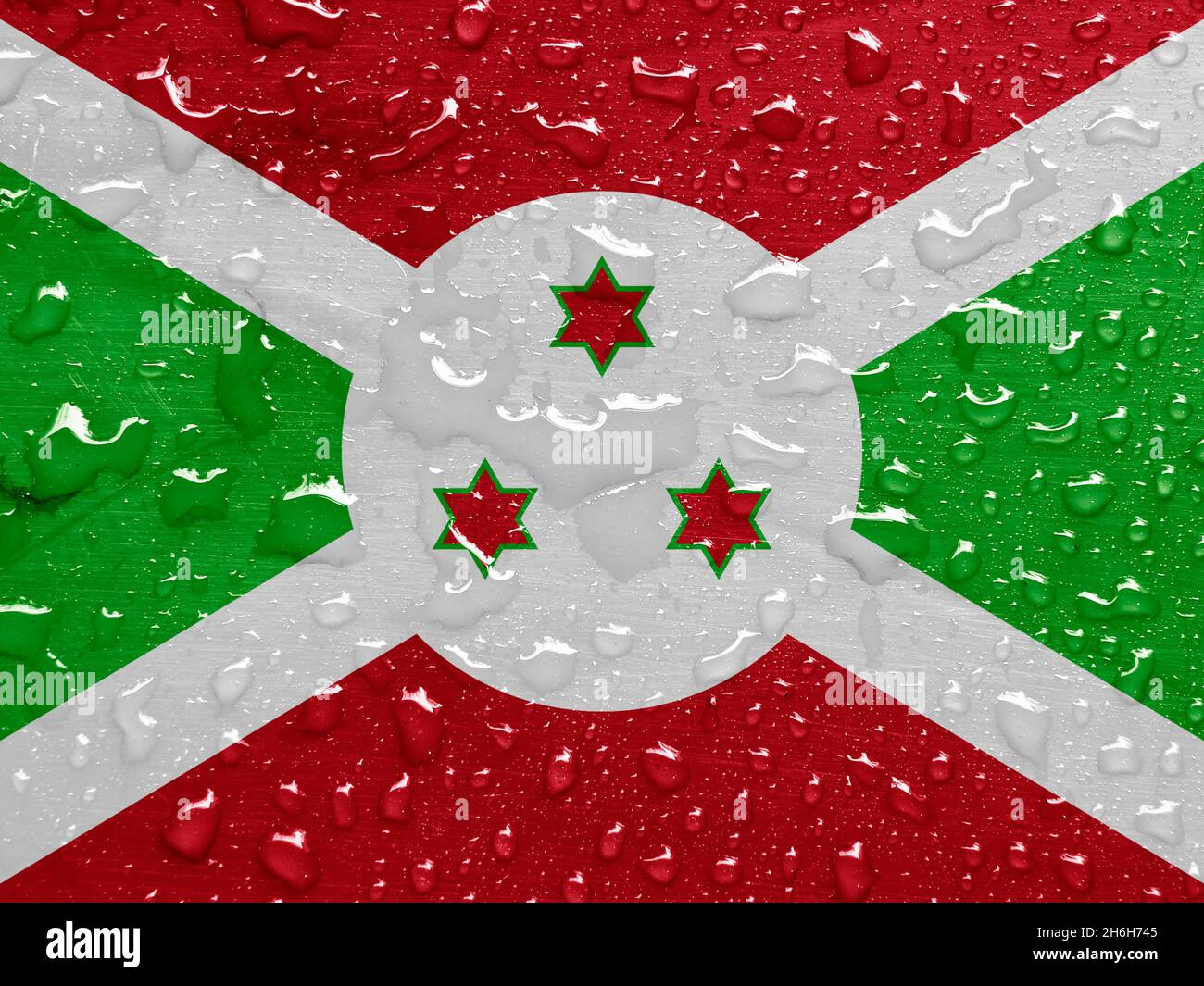 flag of Burundi with rain drops Stock Photo - Alamy