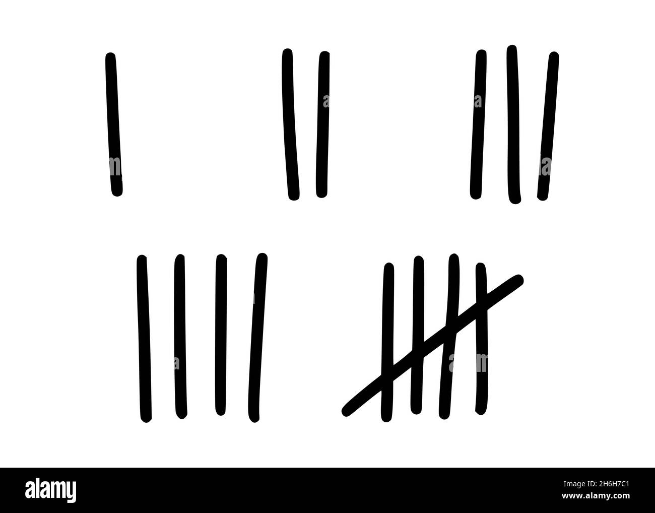 Tally marks to count days in prison. Tally marks for math lessons ...