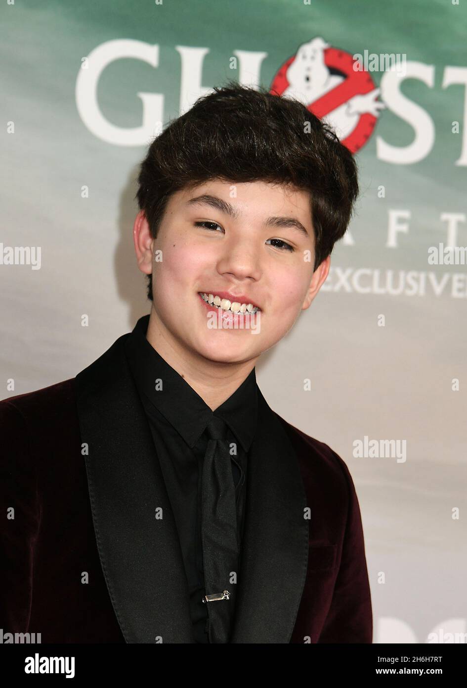 actor Logan Kim attends the "Ghostbusters Afterlife" Movie Premiere on