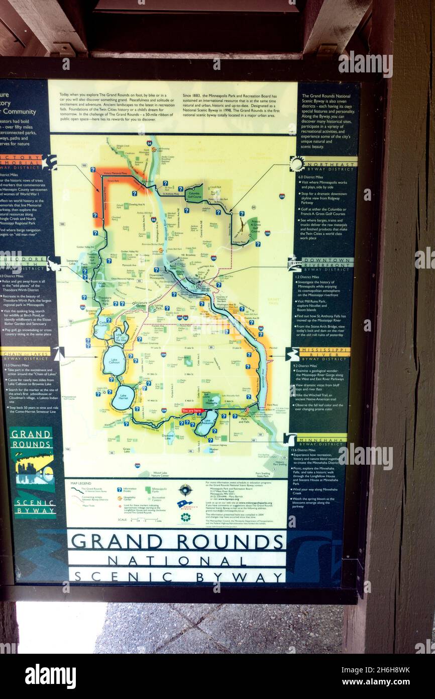 Grand Rounds Minneapolis Map Grand Rounds Minneapolis Hi-Res Stock Photography And Images - Alamy