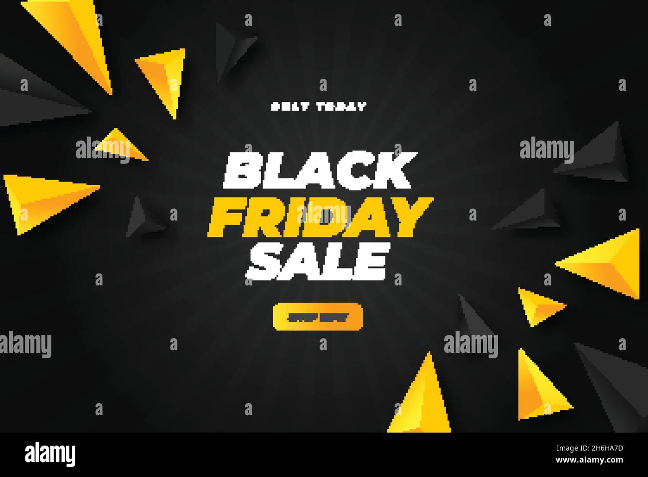 realistic polygonal black friday background vector design illustration Stock Vector