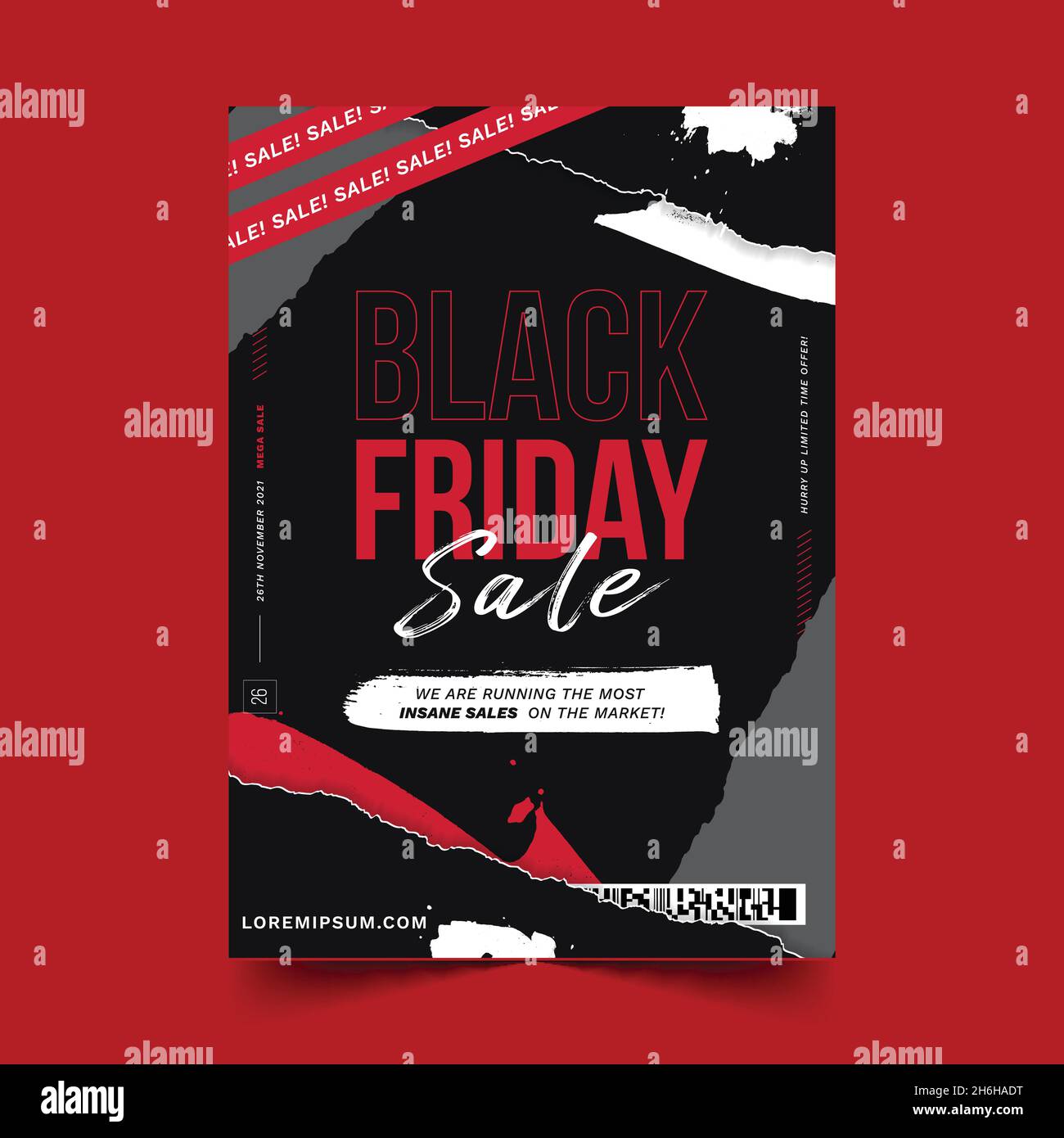 black friday paper style poster vector design illustration Stock Vector