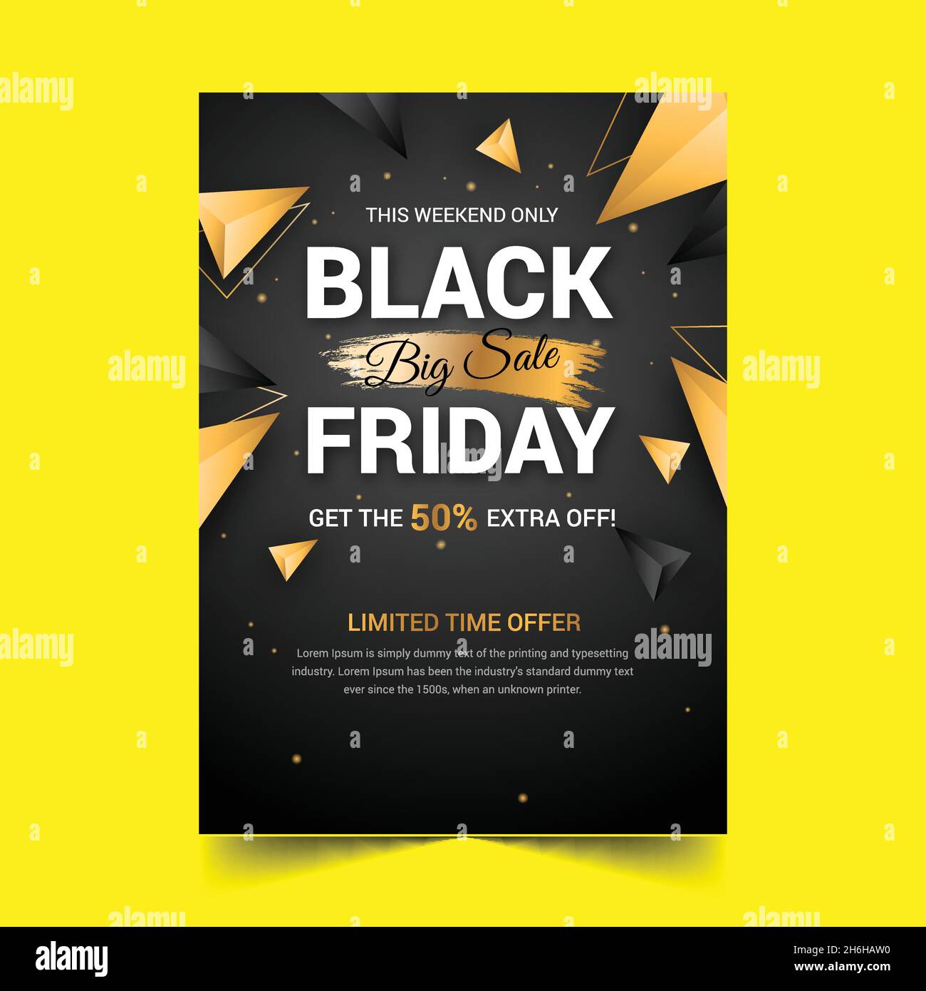 gradient polygonal black friday vertical poster template vector design illustration Stock Vector
