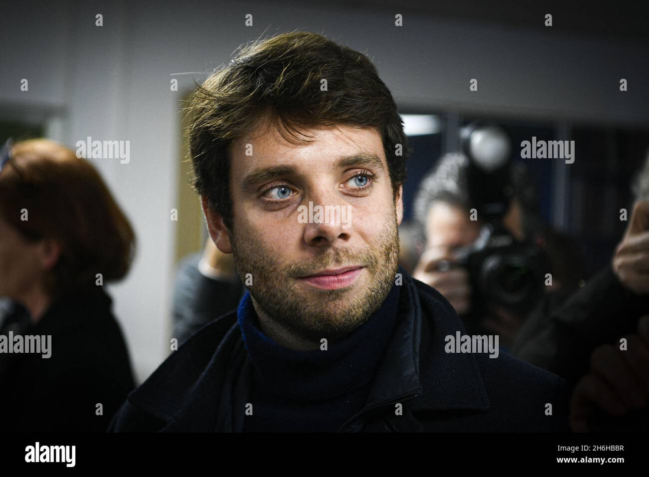 French journalist Benjamin Duhamel attends the unveiling of the