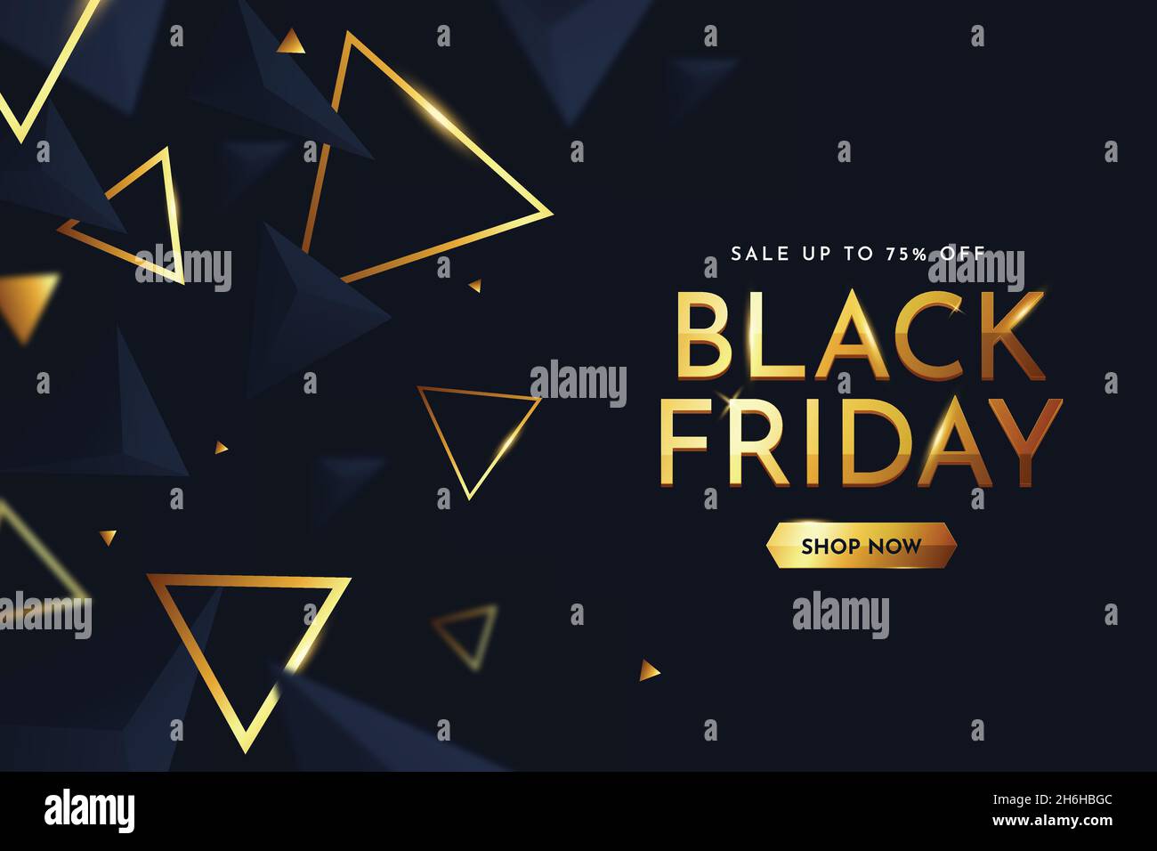 realistic polygonal black friday background vector design illustration Stock Vector