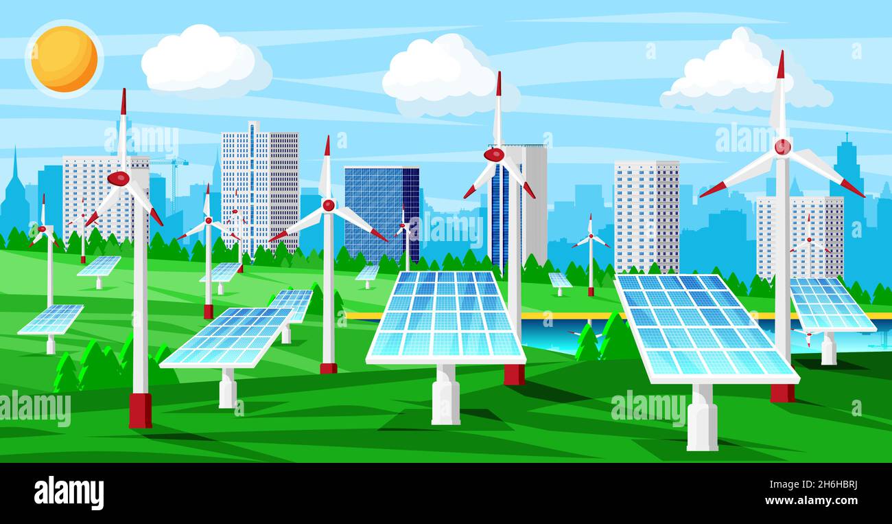 Green Energy. Cityscape Stock Vector Image & Art Alamy