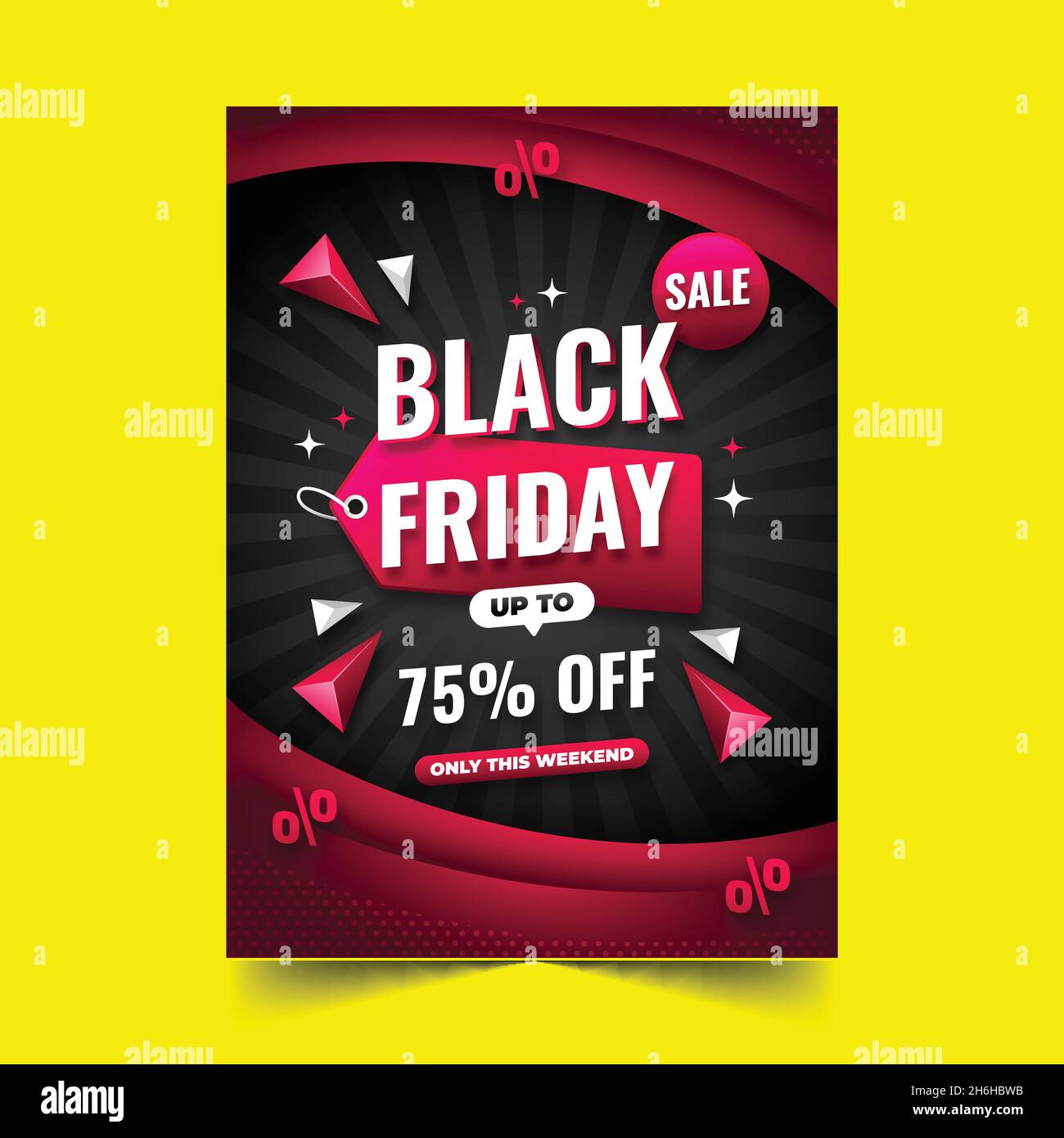 flat black friday vertical poster template vector design illustration ...