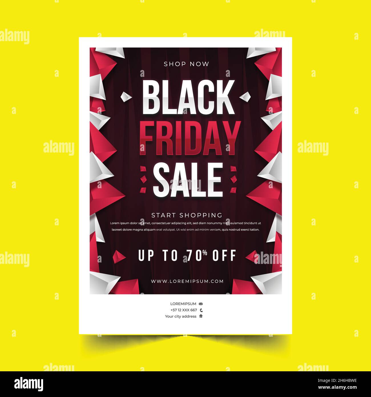 gradient polygonal black friday vertical poster template vector design illustration Stock Vector