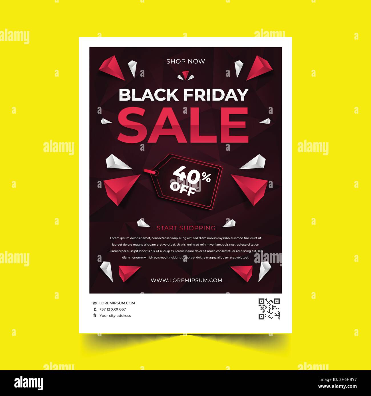 gradient polygonal black friday vertical poster template vector design illustration Stock Vector