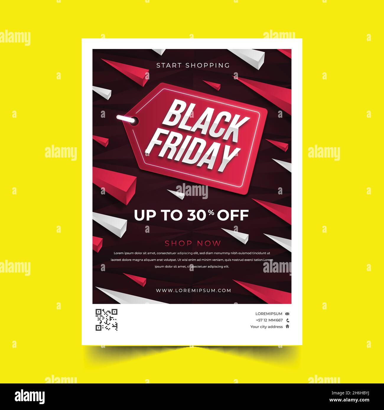 gradient polygonal black friday vertical poster template vector design illustration Stock Vector