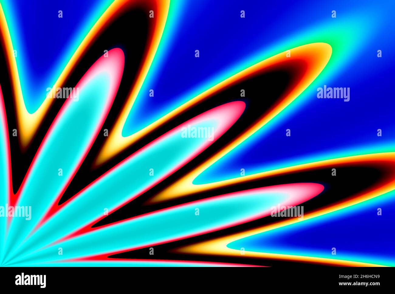 3D render abstract generative art  background with colorful polygonal elements Stock Photo