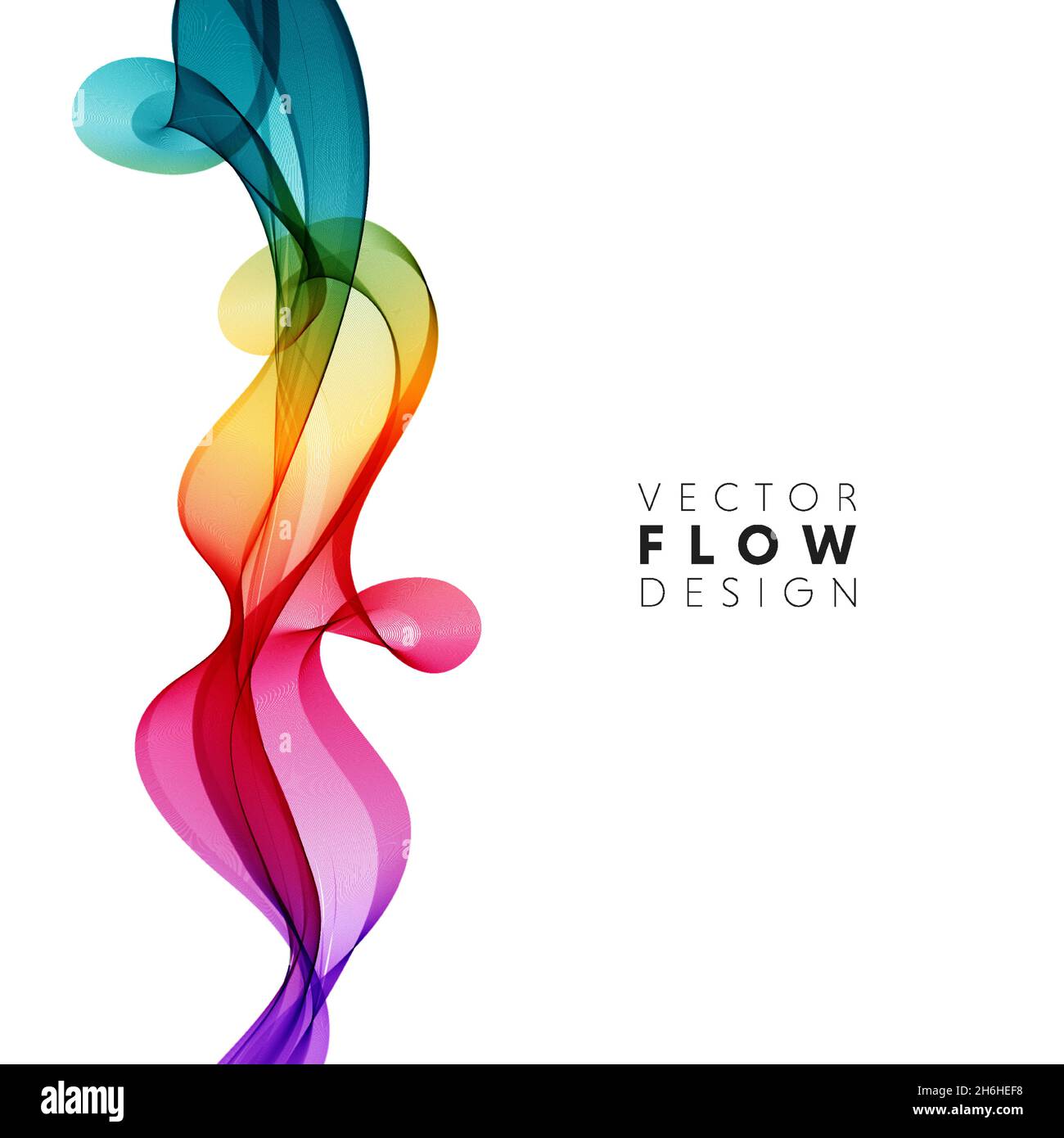 Vector abstract colorful flowing wave lines isolated on white ...
