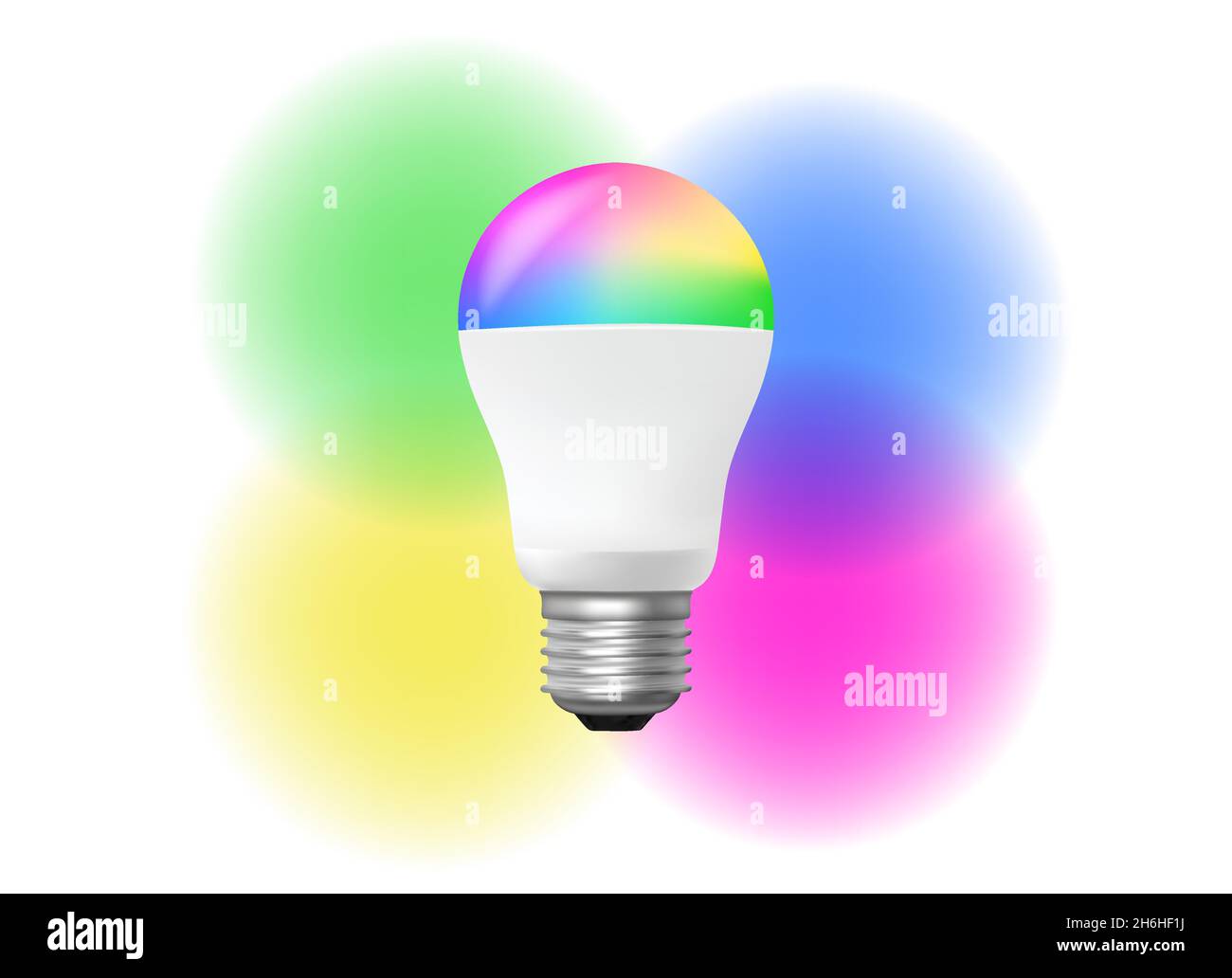 Led light bulb RGB multicolor in vector format Stock Vector