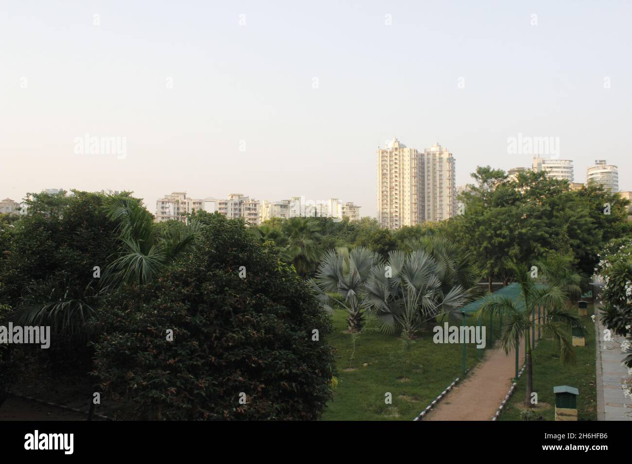 A picture of residential building with sky background Stock Photo