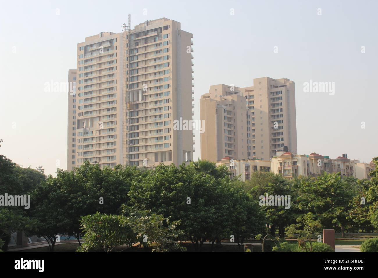 A picture of residential building with sky background Stock Photo