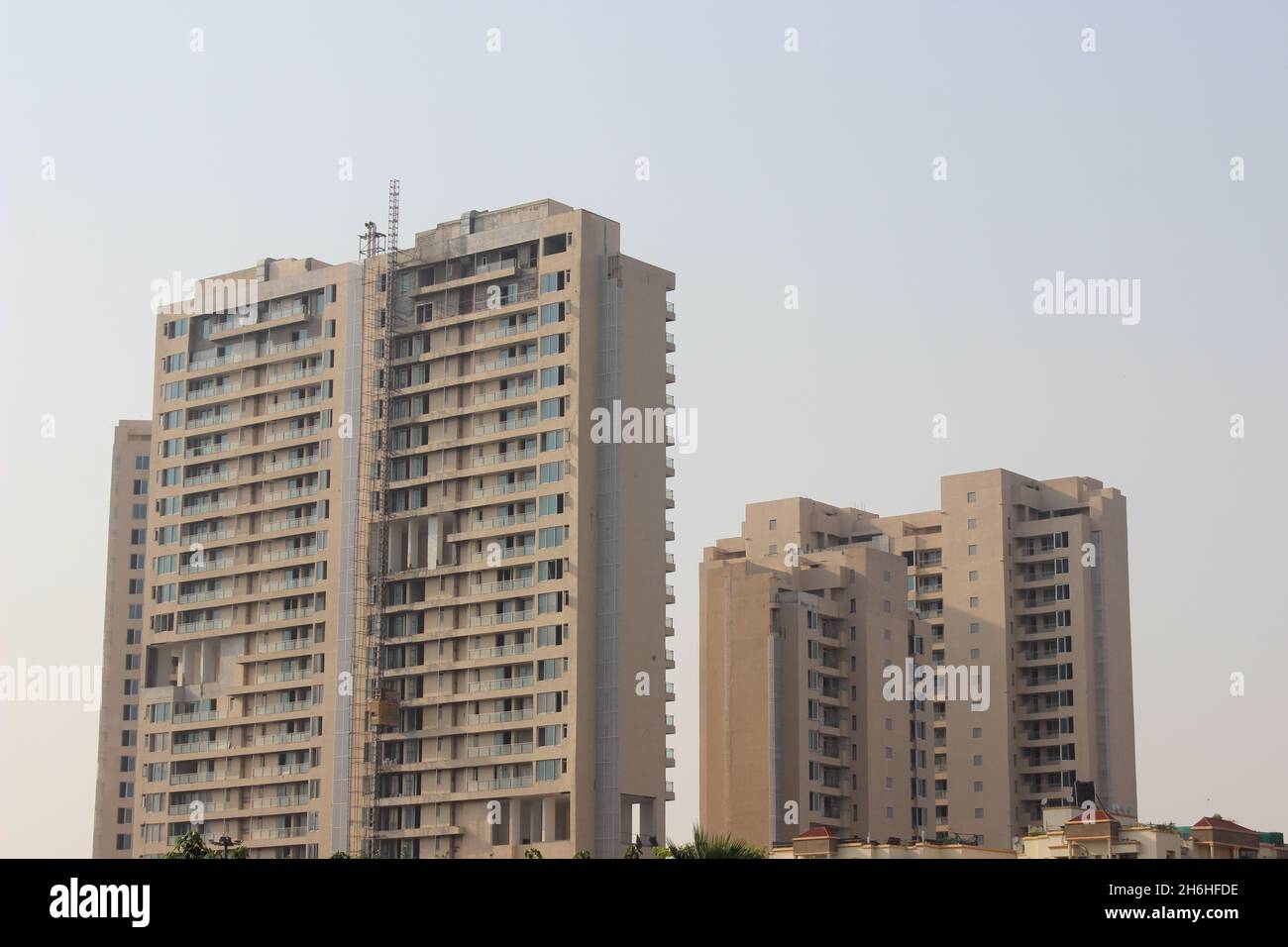 A picture of residential building with sky background Stock Photo
