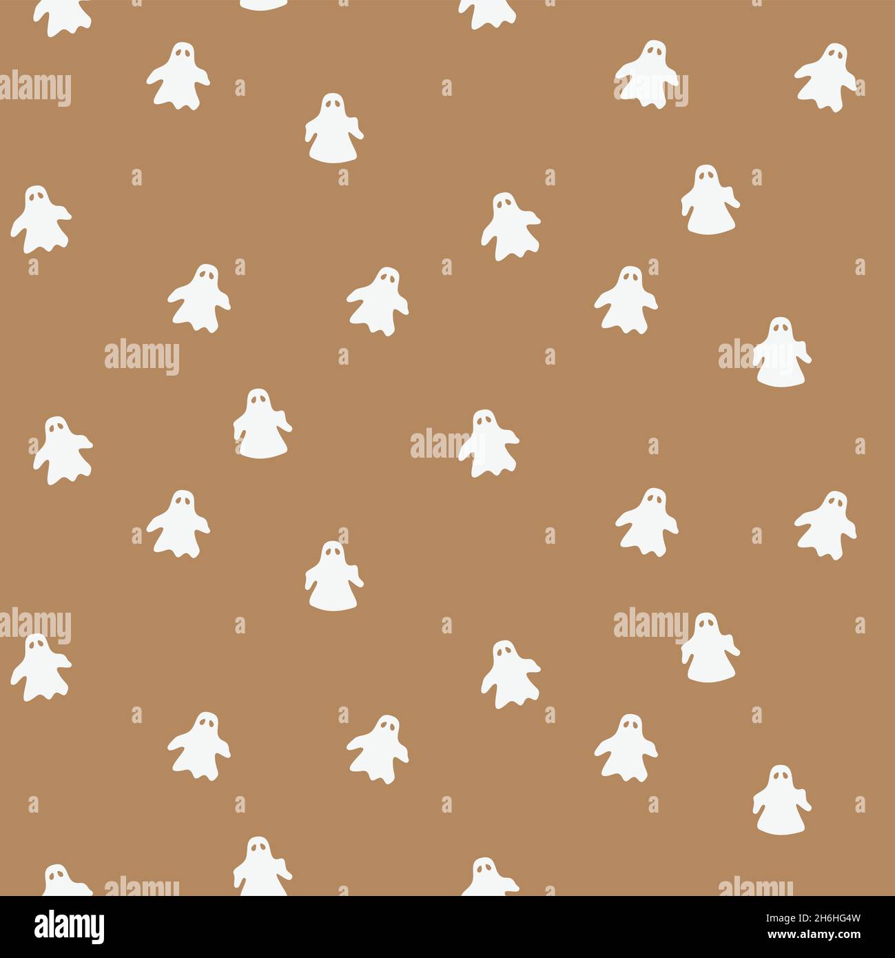 Cute ghost seamless pattern simple background. Funny Halloween paper ...